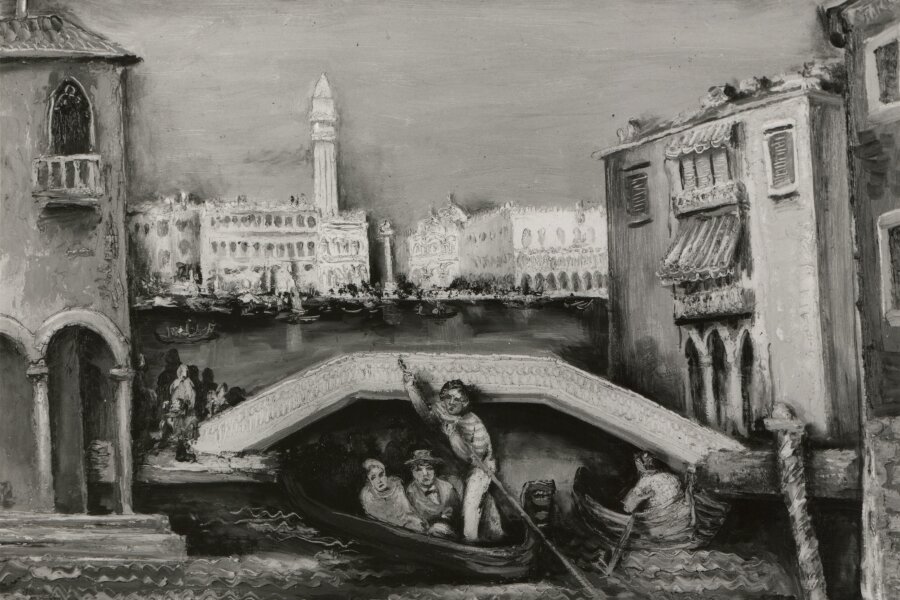 Z Benátek, 30. léta, komb. tech., lep. 	Autor fotografie: Karel Šabata